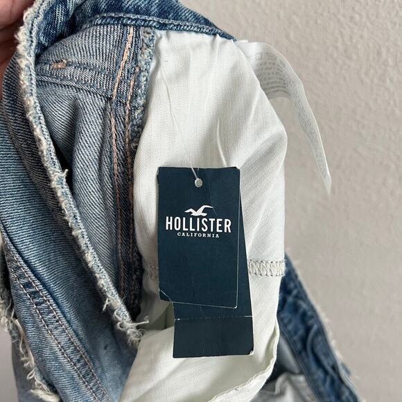 New Hollister Curvy Mom Jeans Women's 21 Long High Rise Distressed Plus Size - Picture 7 of 8